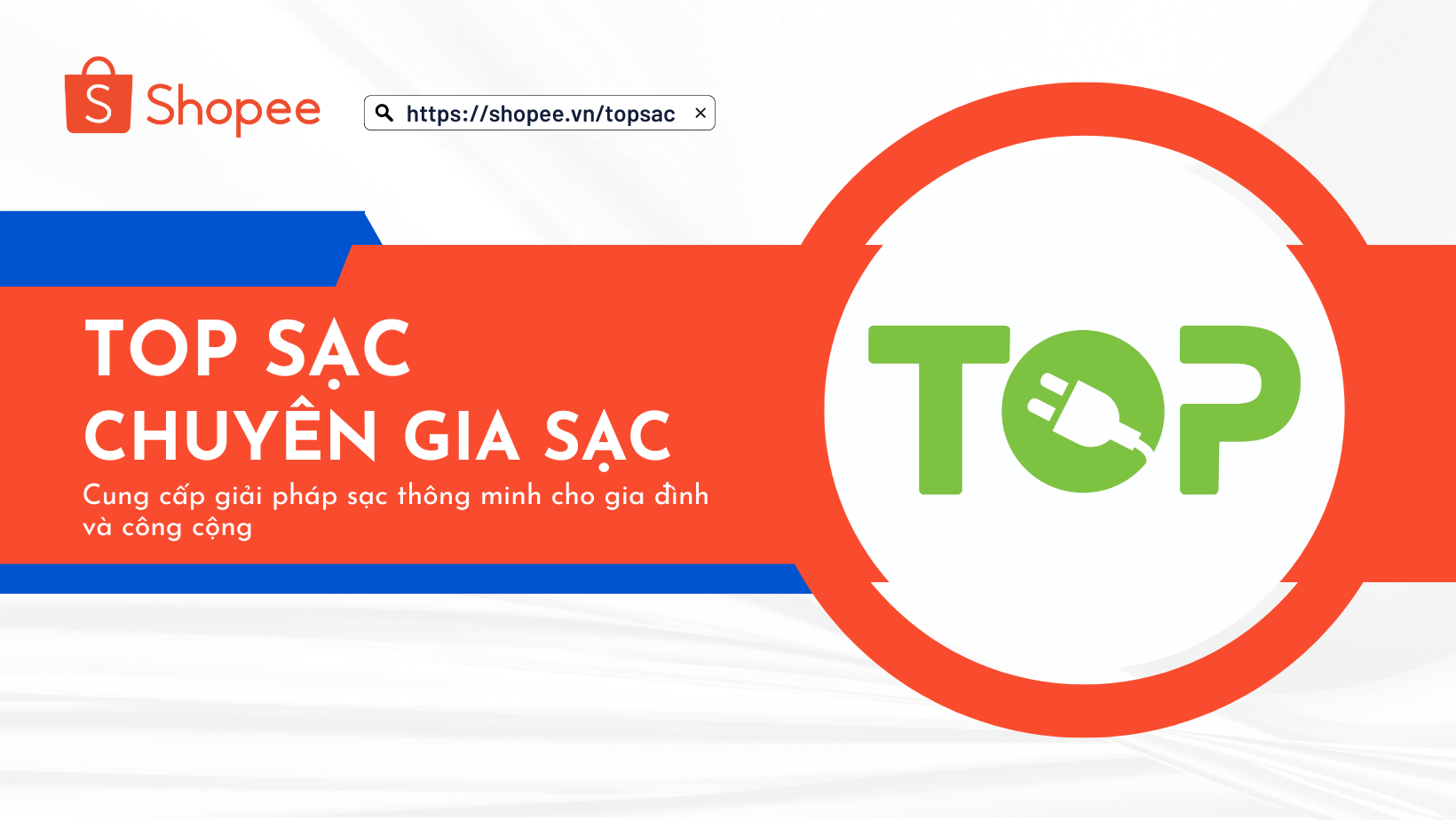 Top sạc đã có mặt trên Shopee